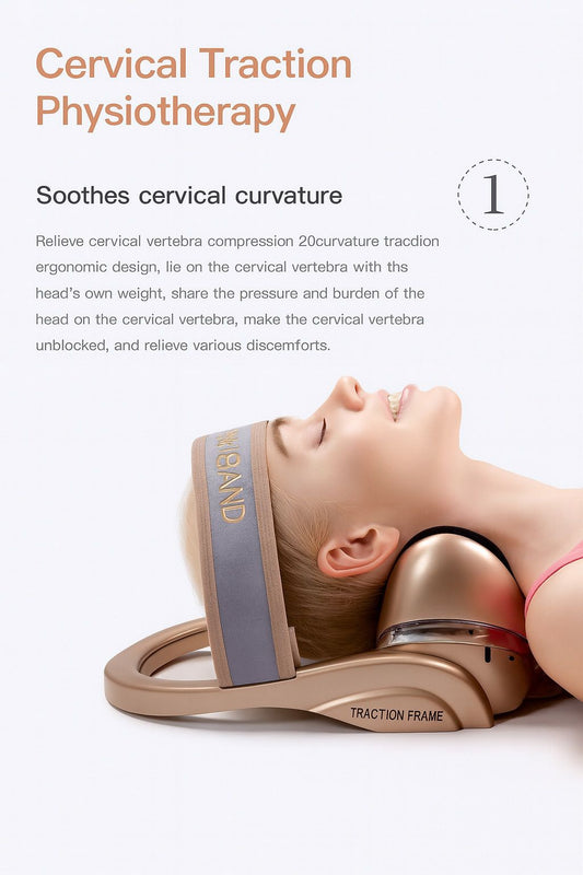 3-in-1 Electric Neck Traction Massager – Heat, Vibration & Air Compression