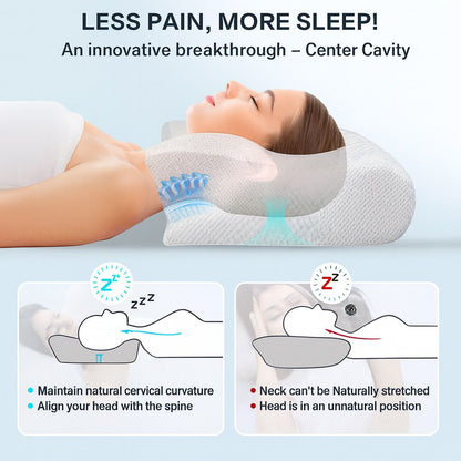Orthopedic Memory Foam Neck Pillow – Ergonomic Support for Better Sleep & Posture