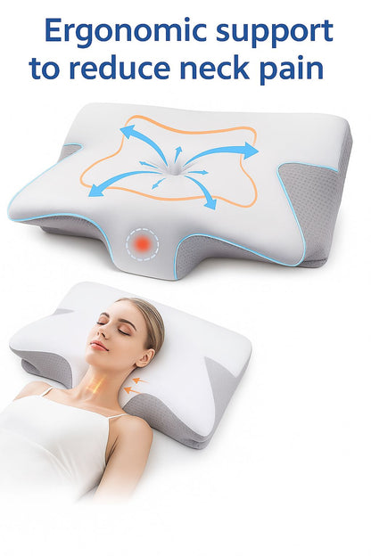 Orthopedic Memory Foam Neck Pillow – Ergonomic Support for Better Sleep & Posture