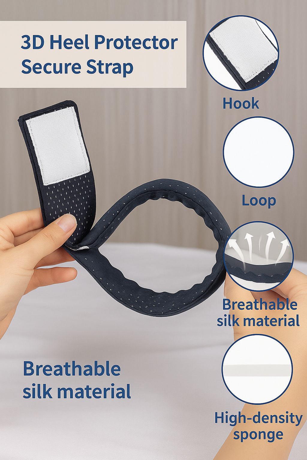 Heel Lift Support Pad – Ergonomic Foam Protector for Pressure Relief