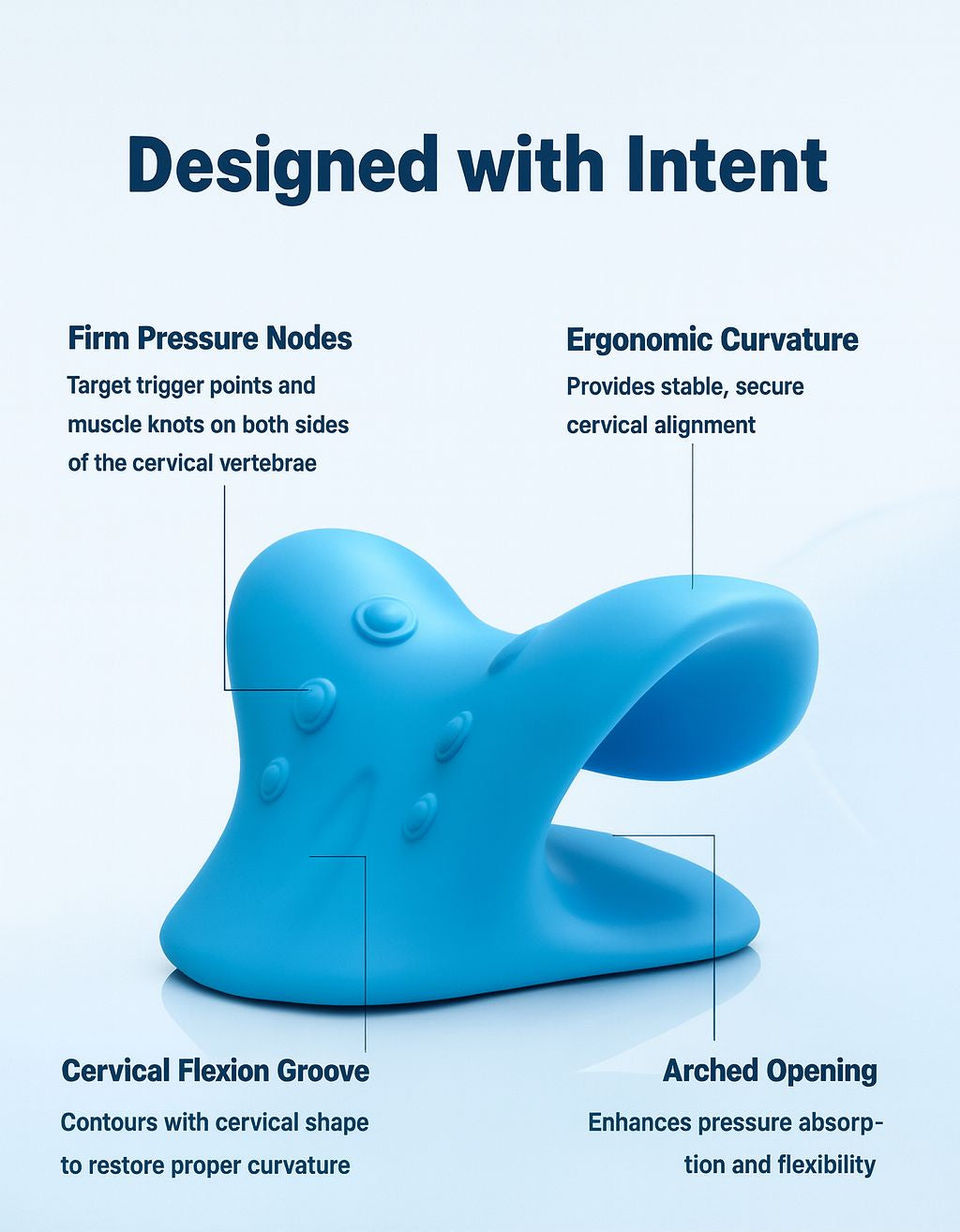 Ergonomic Neck Support Pillow – C-Type Cradle for Daily Relaxation & Alignment